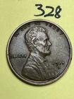 1915-D LINCOLN WHEAT CENT, SHARP STRIKE! "XF" condition, #328