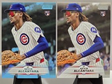 2025 Topps Stadium Club #91 Kevin Alcantara Light Blue + Base, Chicago Cubs RC