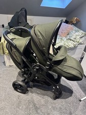 Egg Double Pram In country Green