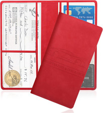 Car Registration and Insurance Holder,Pu Leather Car Glove Box Organizer Car Doc