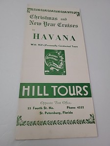 Vintage Brochure For Hill Tours To Havana