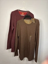 The Foundry Supply Co Mens L Tall Long Sleeve Shirts Maroon Brown one NWT (0586)