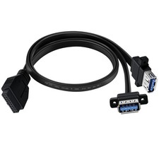 USB 3.0 Front Panel Cable Extension Mount Holes 19/20pin Splitter Female 50cm
