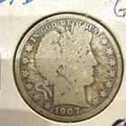 1907-D Barber Half Dollar 50C Denver Business Strike Silver .900 KM#117