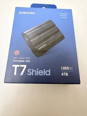 NEW Samsung T7 Shield 4TB Portable SSD USB 3.2 Gen 2 Black MU-PE4T0S/AM