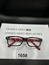 Ray Ban Jr. RB1535 3573 Kids Eyeglasses Frame Only Black/Red Logo 48-16-130