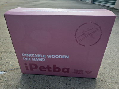 iPetba Wooden Dog Ramp for Small Pets Foldable, Safe Bed & Couch Helper