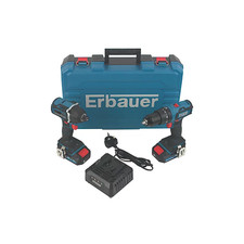 Erbauer Brushless Cordless Twin ECD18-Li-2 / EID18-Li 18V 2 x 2.0Ah EX- Display