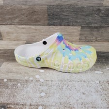 Crocs Baya Clogs Mens Sz 11 Tie Dye Multicolor Rubber Slingback