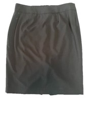 Calvin Klein Women's Size 10 Straight  Pencil Skirt Black Polyester Zip Solid
