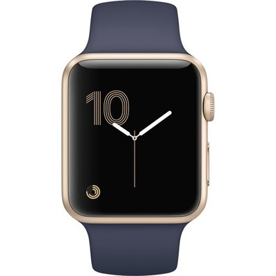 Apple Watch Series 1 42mm Gold Aluminum Case Midnight Blue Sport Band MQ122/LLA