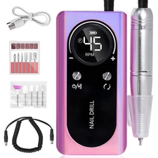 Electric 45000RPM Nail Drill Machine Rechargeable Portable Nail File Electric...