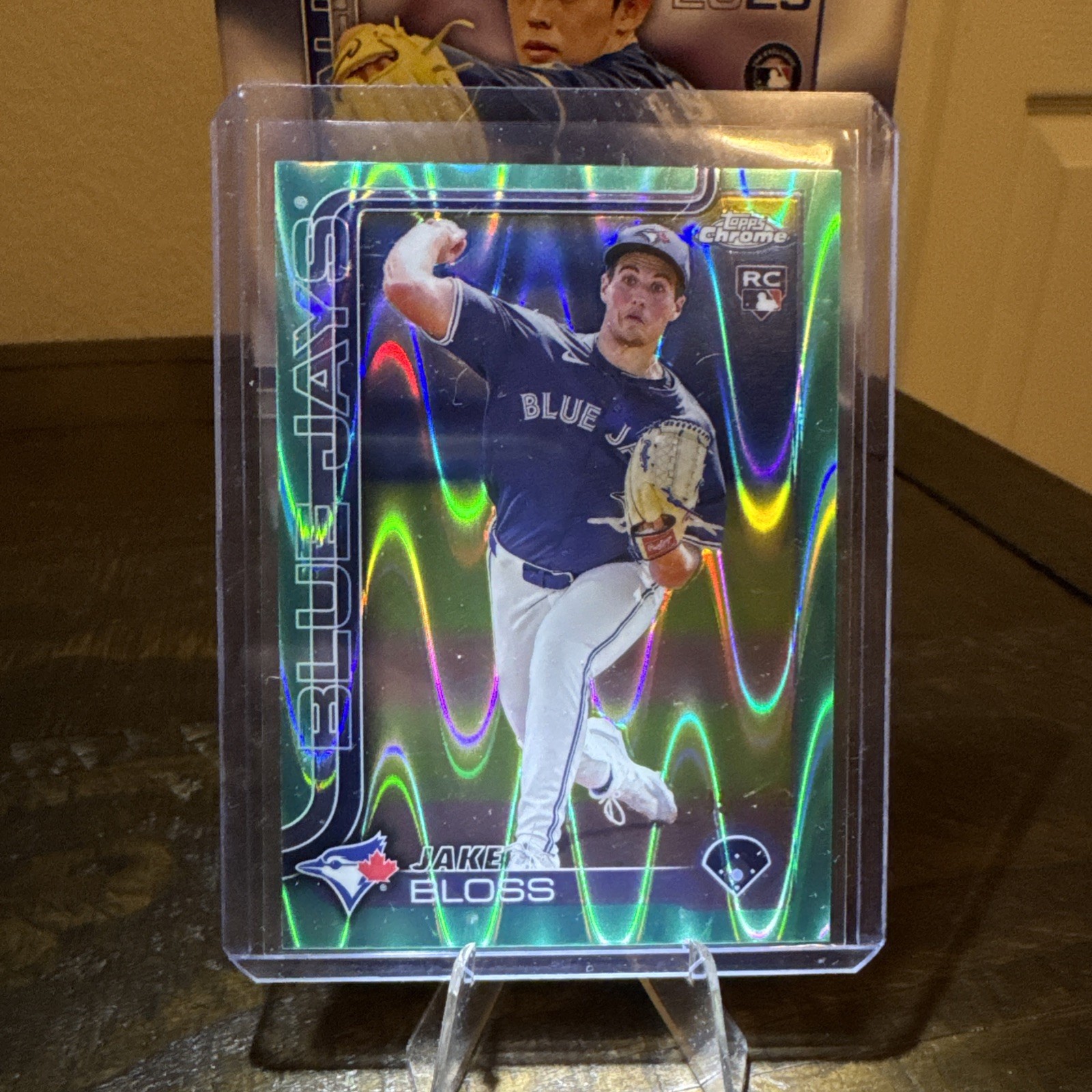 2025 Topps Chrome Baseball JAKE BLOSS Rookie Card Aqua Raywave /199 #188