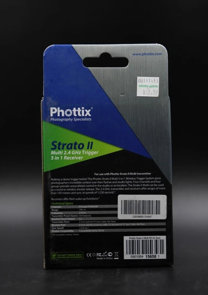 Phottix Strato II Multi 2.4GHz Trigger 5 in 1 Receiver for Sony SLR - Image 2 of 2