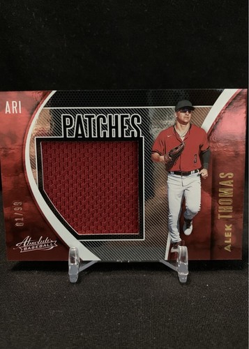 Alek Thomas 2021 Panini Absolute Baseball #1/99 Red Patch Relic AZ Diamondbacks