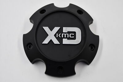 KMC XD Series Matte Black w/ Chrome Logo Wheel Center Cap Hub Cap 1079L145ASB1-H