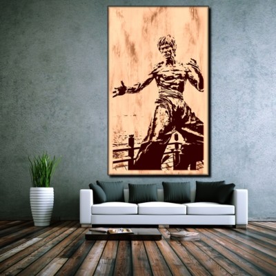 LEINWAND BILD ER XXL POP ART BRUCE LEE KUNG FU KARATE ABSTRAKT POSTER 90x150