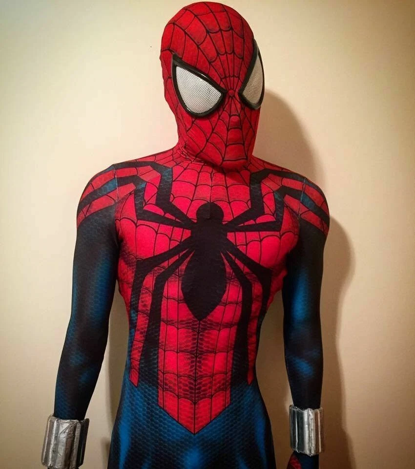 New Ben Reilly Spider-Man Cosplay Costume Bodysuit Spiderman Zentai Halloween #6 - Image 2 of 4
