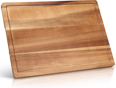 17'' Best Solid Acacia Wood Cutting Boards for Kitchen Meat Large Wooden Charcute