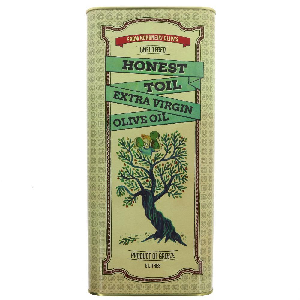 Aceite de Oliva Virgen Extra Honest Toil - Sin Filtrar 5L