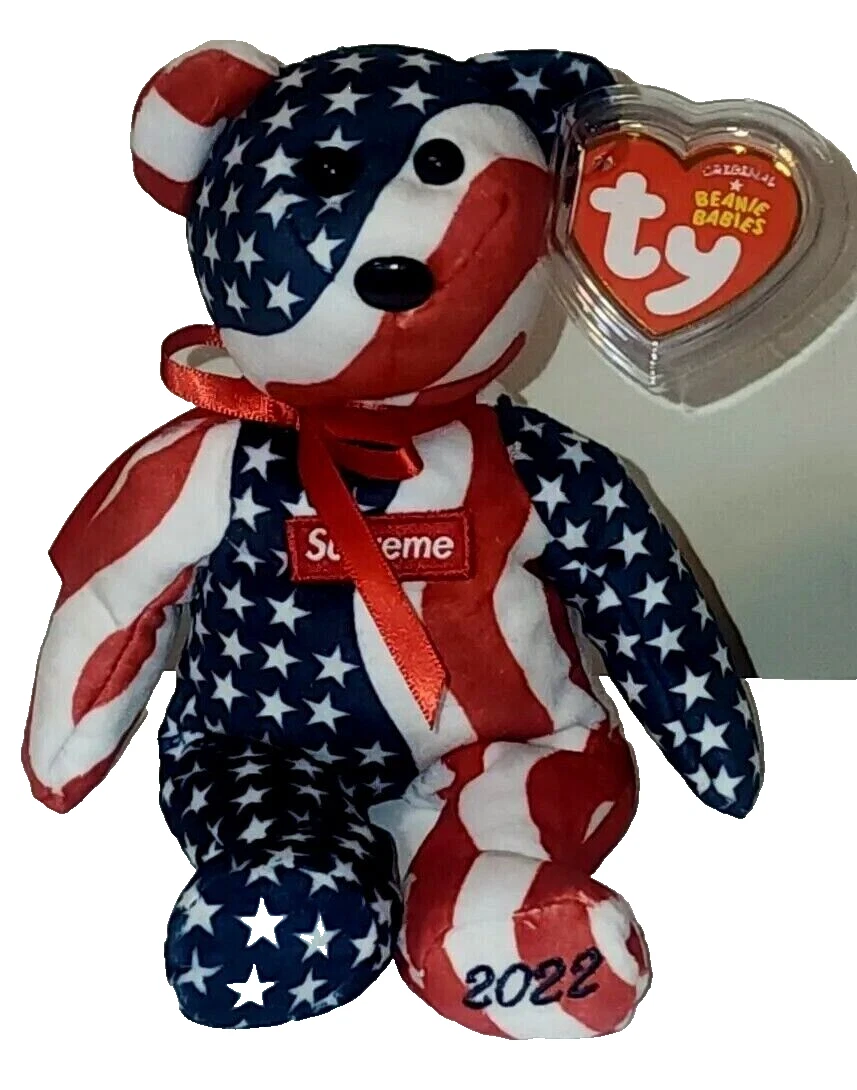 Peluche Ty Beanie Baby SUPREME Bear (Exclusive PROMO) 2022 NEUVE MWMTs