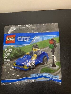 Lego City Building Toy Blue Car 30349 - Main Image