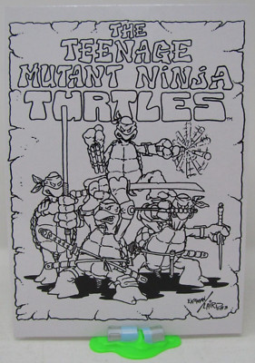 Playmates 40th Original Teenage Mutant Ninja Turtles Sketch Insert w/Stand