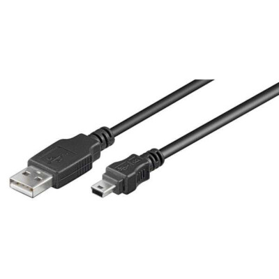 USB 2.0 Kabel A Stecker auf Mini B 1,80m für Kamera  MP3  Festplatte  PC Handy