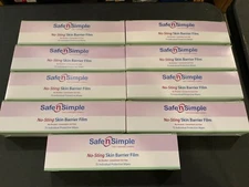 675 (9 Boxes of 75) Safe n Simple SNS80775 No Sting Skin Barrier Film