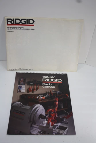 1989 1990 Rigid Tools Company Pin-Up Calendar Sealed Envelope Unused