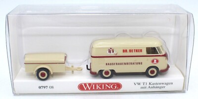 Wiking 0797 08 VW Bus T1 Kasten mit Anhänger ''Dr. Oetker'' OVP 1:87 #7
