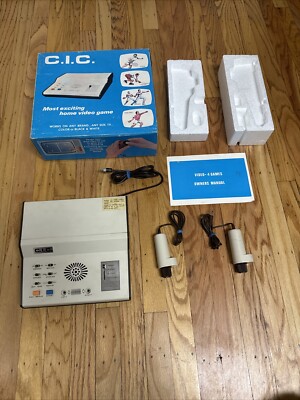 Vtg Accurate Entertainment CIC Pong Clone Console TVG 101-4 Original Box Manual