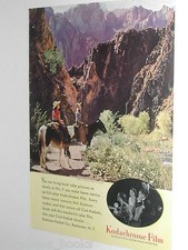 1940 Kodak ad, Kodachrome movie film, Southwest canyon