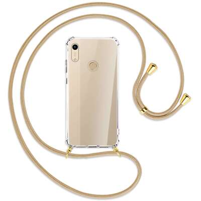 Handykette für Honor 8A, Huawei Y6s 2019 caramel (G) Hülle mit Band Kordel