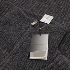 Isabel Marant NWT 1/4 Zip Sweater Size M In Anthracite Gray Wool Blend Pull Tao