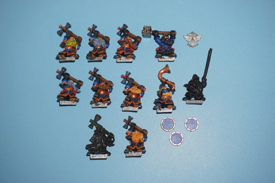 Warhammer Citadel Marauder Dwarf Hammerers & Lord Drong x 11 - Metal - Image 4 of 4
