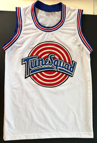 Space Jam Tune Squad genähtes Logo Tweety #1/3 weiß Basketball Trikot - Bild 1 von 6