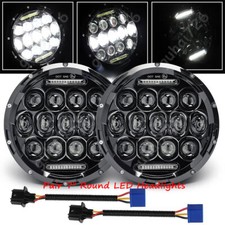 Pair 7 Inch Round Led Headlights Halo Angel Eyes For Jeep Wrangler Jk Lj Tj Cj Pair 7 Inch Round Led Headlights Halo Angel Eyes For Jeep Wrangler Jk Lj Tj Cj
