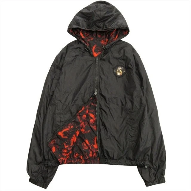 GIVENCHY Rottweiler Giacca Reversibile Blouson Nylon 52 Nero Rosso
