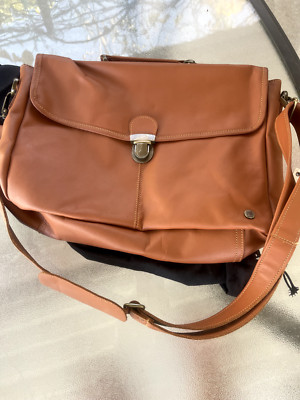 Mahi Leather Yale GENUINE Full Grain Messenger Bag Brown Satchel Backpack NWT