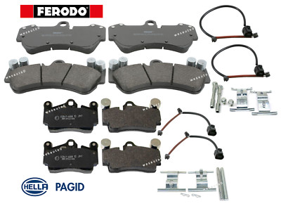 Front Brake Pad & Rear Brake Pad Set + Sensors oes for Porsche Cayenne Base