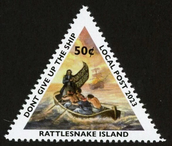 Rattlesnake Island Local Post Stamps NEW 2023 Battle of Lake Erie Perf & Imperf - Image 3 of 4