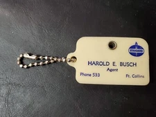 Vintage STANDARD OIL Fort Collins Co Keychain Coin Holder Ice Scraper Key Fob