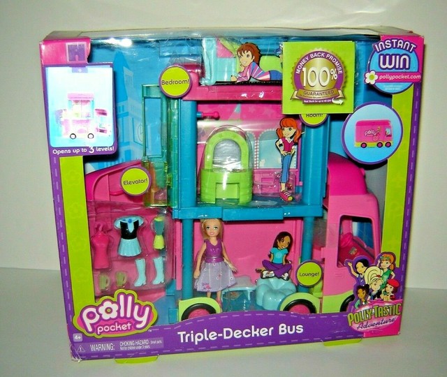 polly pocket triple decker bus