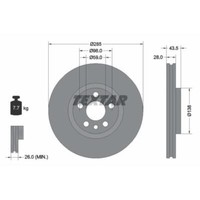 Textar 2X Bremsscheibe Vorne Ø285 Mm Beschichtet FüR Peugeot 807 E 2.0 Hdi 2.2