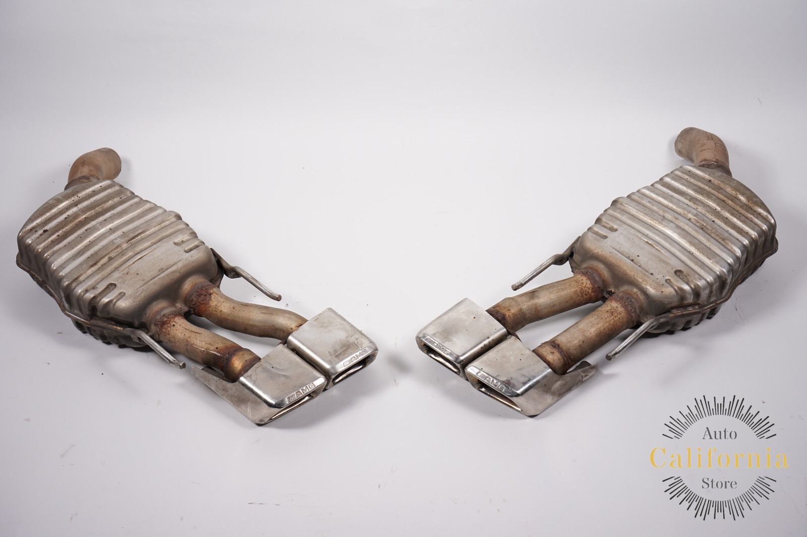 08-10 Mercedes W221 S63 CL63 AMG Exhaust Mufflers Left & Right Set  