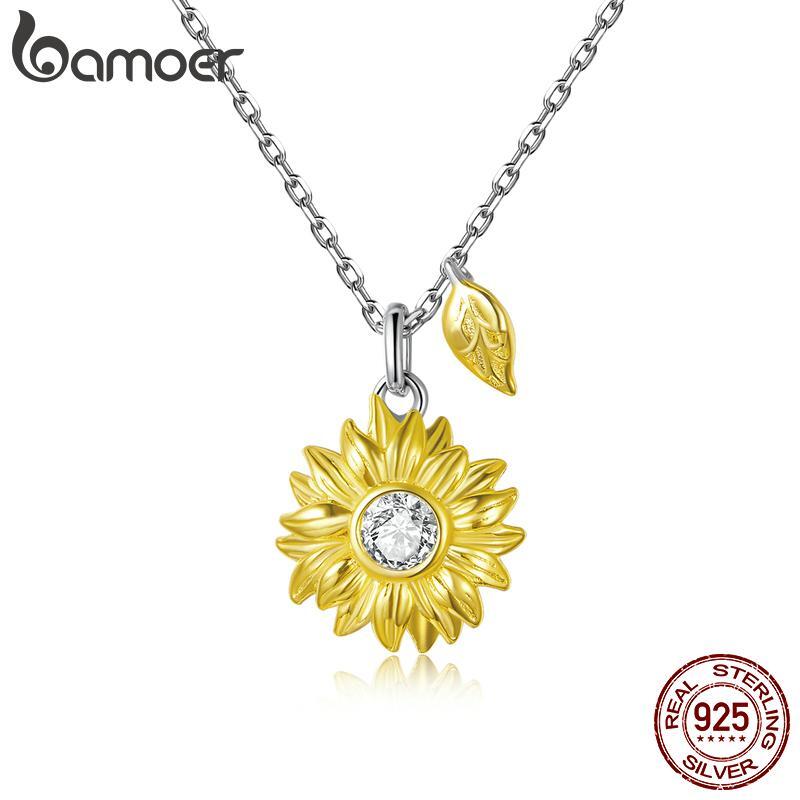 Fashion Sunflower Jewelry Necklaces Silver 925 Romantic Multicolor Modern