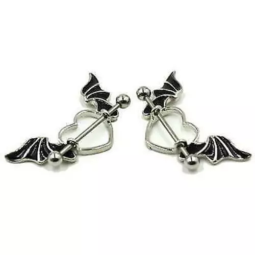 Bat wing nipple piercing deals