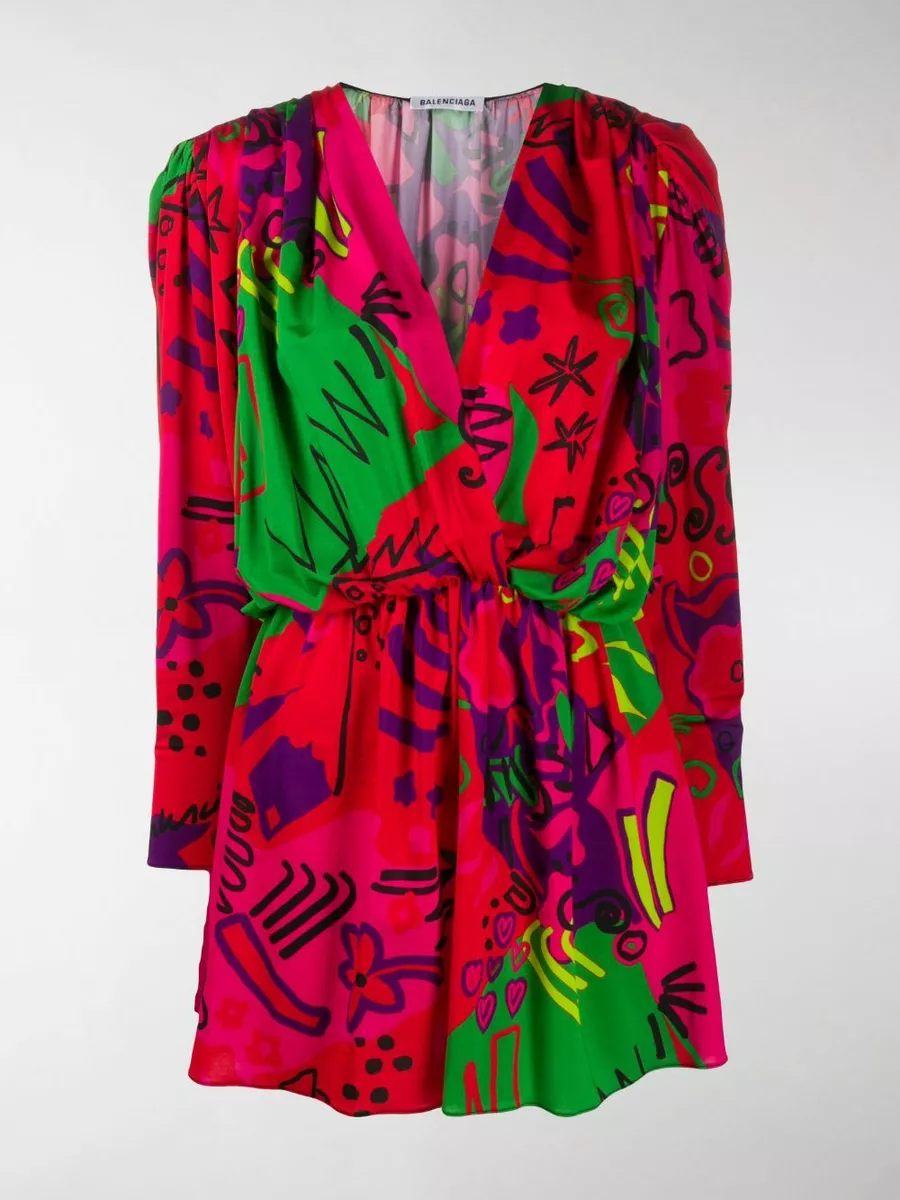 Balenciaga print cheap dress