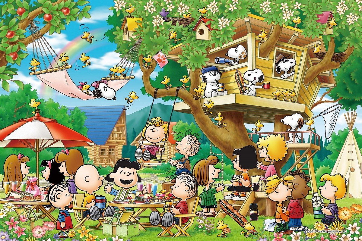 ジグソーパズル　1000ピース　PEANUTS　スヌーピー　ツリーハウス EPOCH PEANUTS Tree house Snoopy 1000 pieces Jigsaw Puzzle (50x75cm